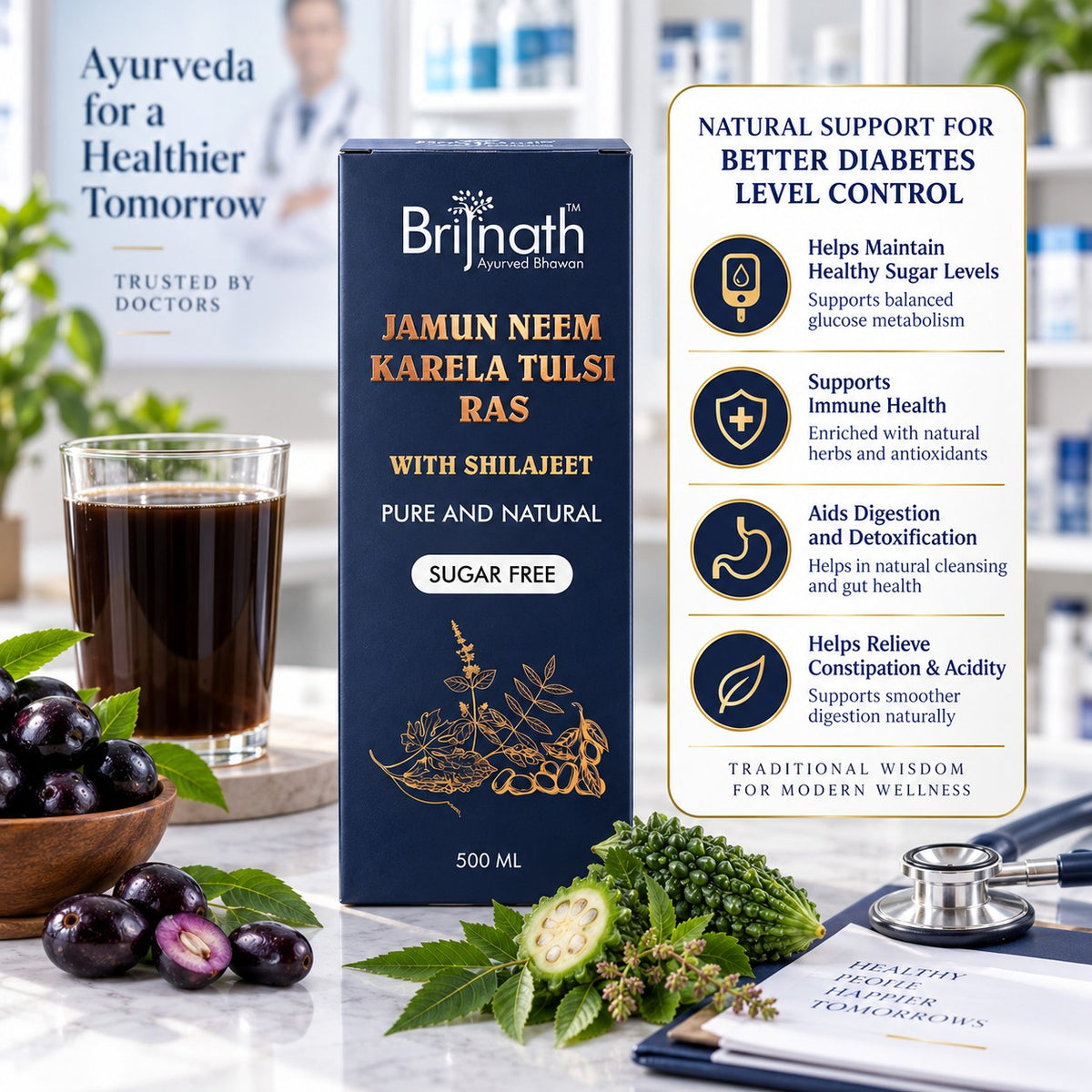 Jamun Neem Karela Tulsi Ras